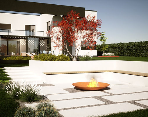 Ogród nowoczesny na skarpie