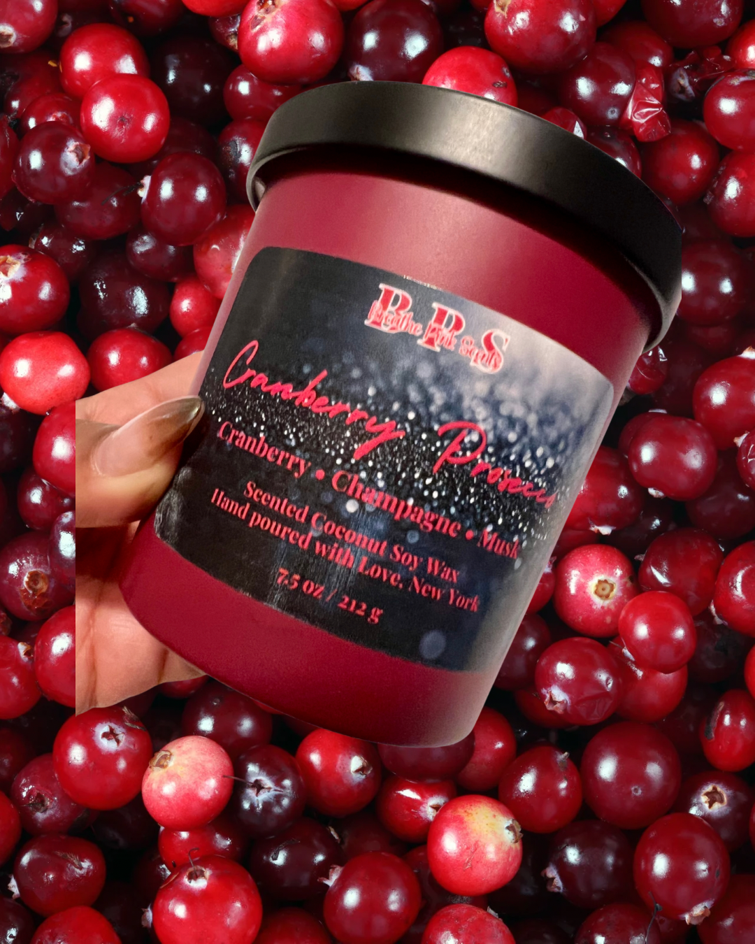Cranberry Prosecco Coconut Soy Wax Candle
