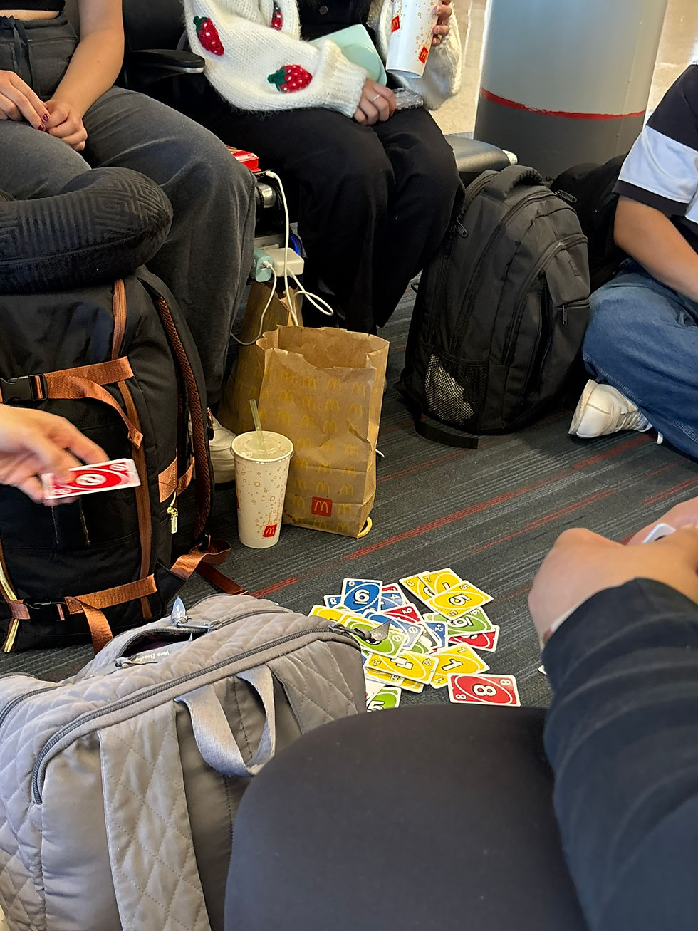 (3:50PM) Playing uno to pass the time:)
