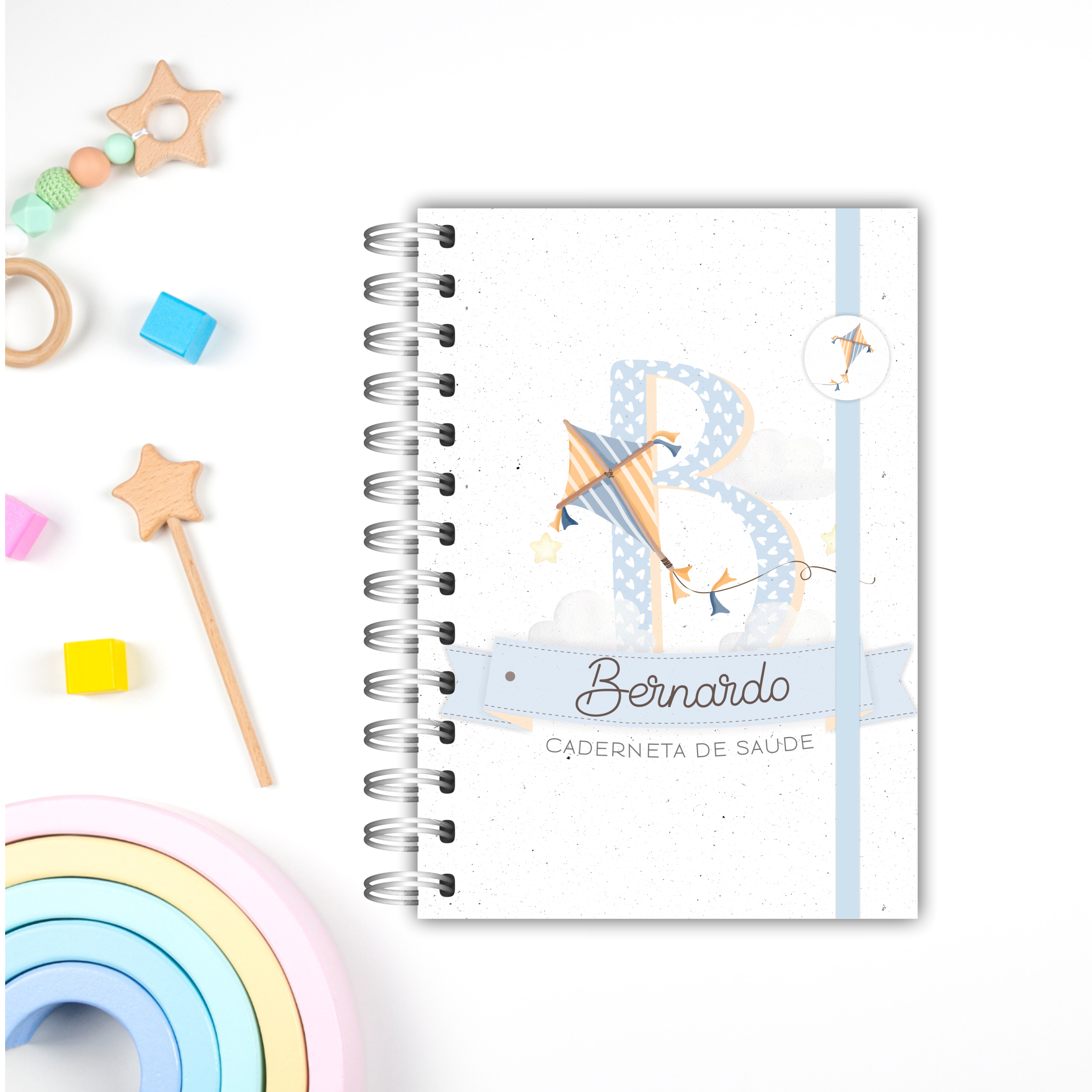 Caderneta de Saúde - Personalizada - Monograma Candy Pipas