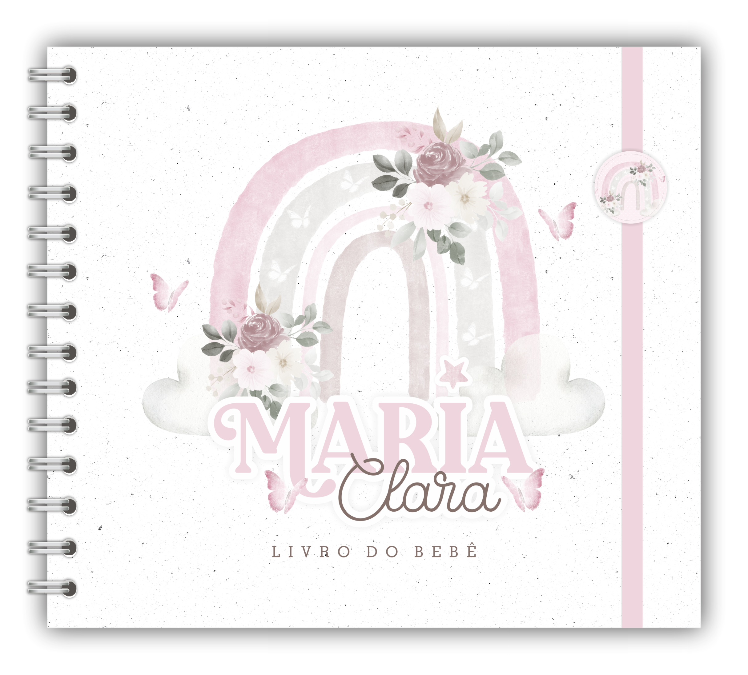 Livro do Bebê - Floral Boho Rainbow