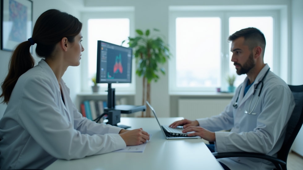 Close-up view of a professional consultation room with sleep monitoring equipment