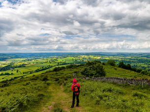 A hiker in Mid Wales