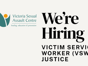 Victim Service Worker (VSW) – Justice job posting at Victoria Sexual Assault Centre