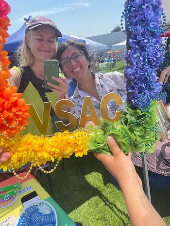 VSAC staff and volunteers at the Pride 2026 booth in Victoria.