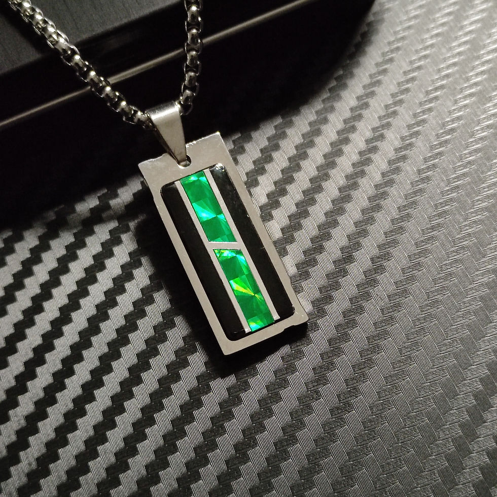 Miniature : Switch pour collier interchangeable homme AIMANTIK modèle Réplik vert et argent