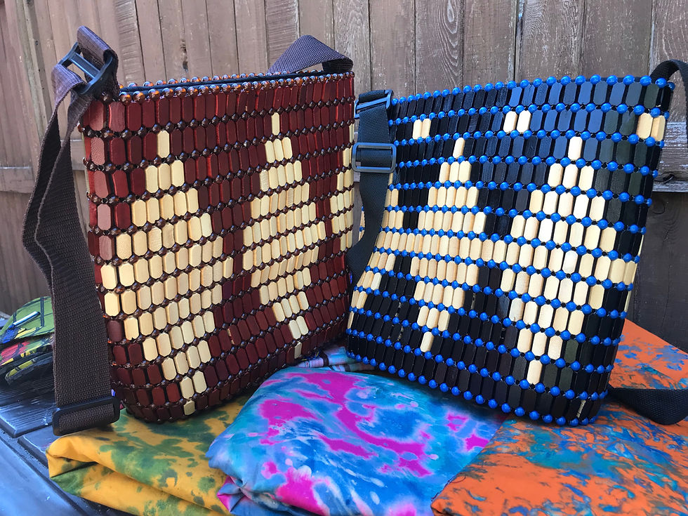 Thumbnail: Wooden Beaded Shoulder Bag