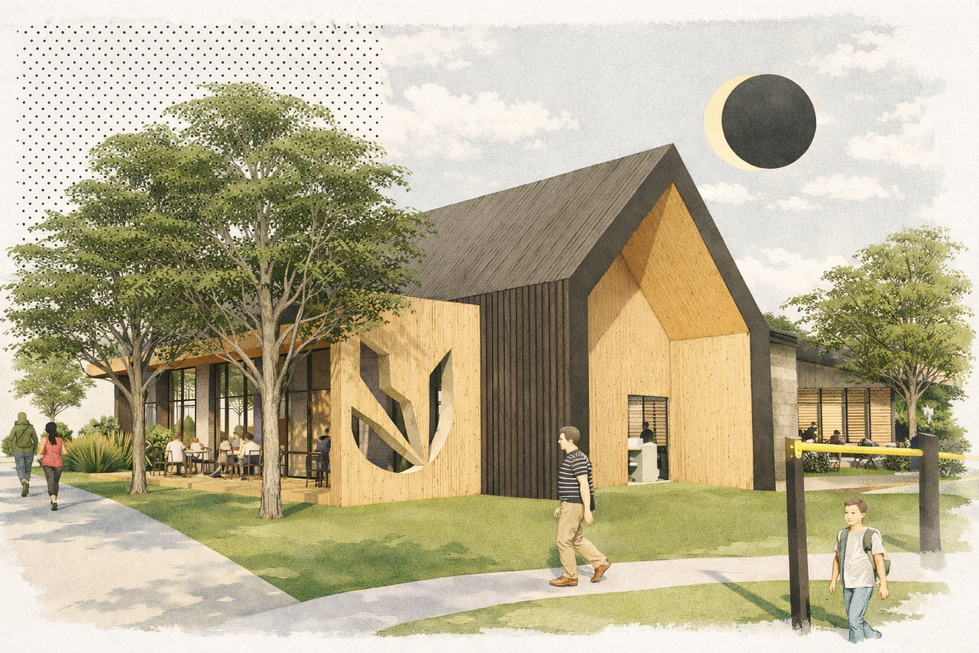 Biophilic design strategies integrate greenery, natural materials, and calming spatial experiences., Mass Timber