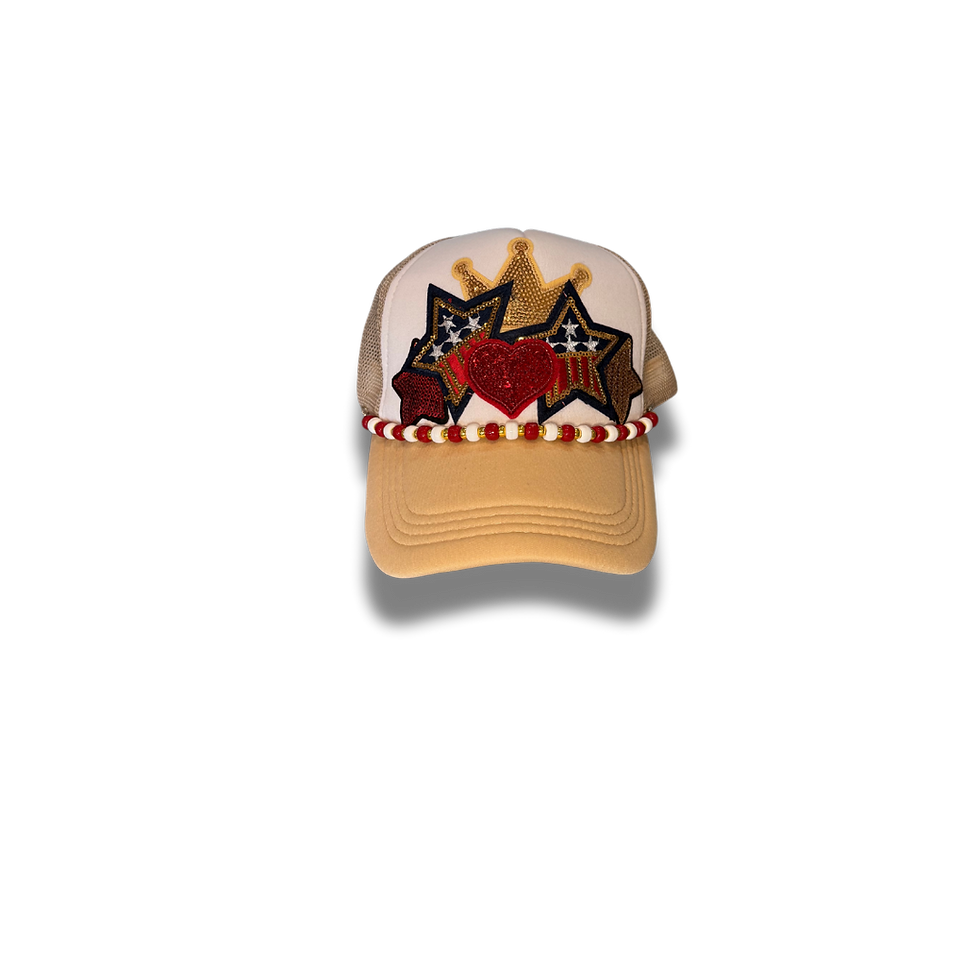 Crown and Stars with beaded chain