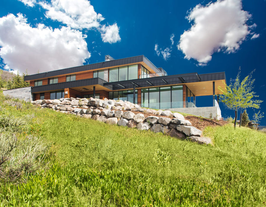 Modern hillside home