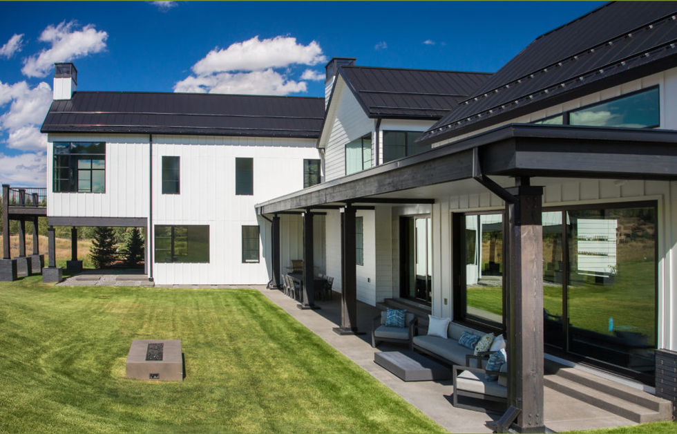 Modern barn-style home exterior