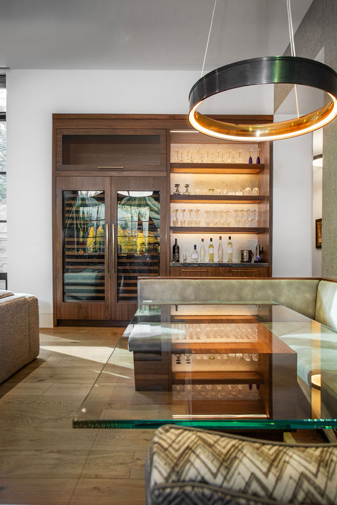 Modern wine bar and lounge area