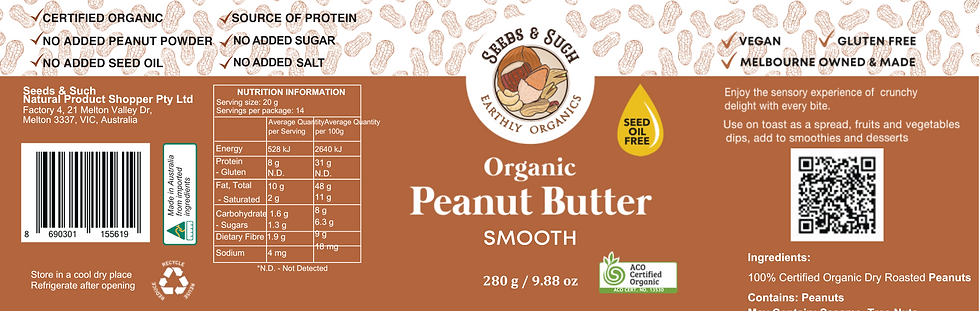 Thumbnail: Certified Organic Peanut Butter - Smooth