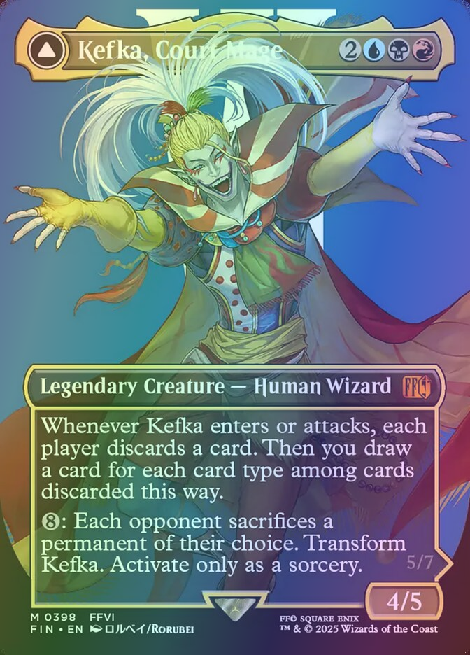 Kefka, Court Mage // Kefka, Ruler of Ruin - FIN 398 Foil — face 1