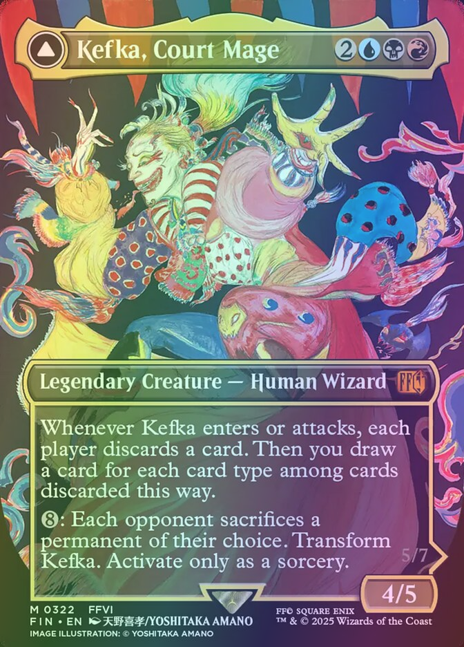Kefka, Court Mage // Kefka, Ruler of Ruin - FIN 322 Foil — face 1