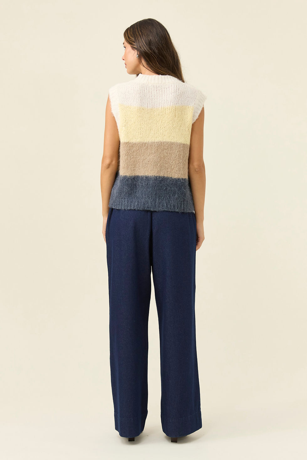 Thumbnail: Palla Stripe Vest in Butter by Isle of Mine