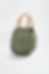 Crochet woven khaki handbag