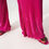 Miniatura: Satin Halter Neck Pleated Maxi Jumpsuit in Fuchsia
