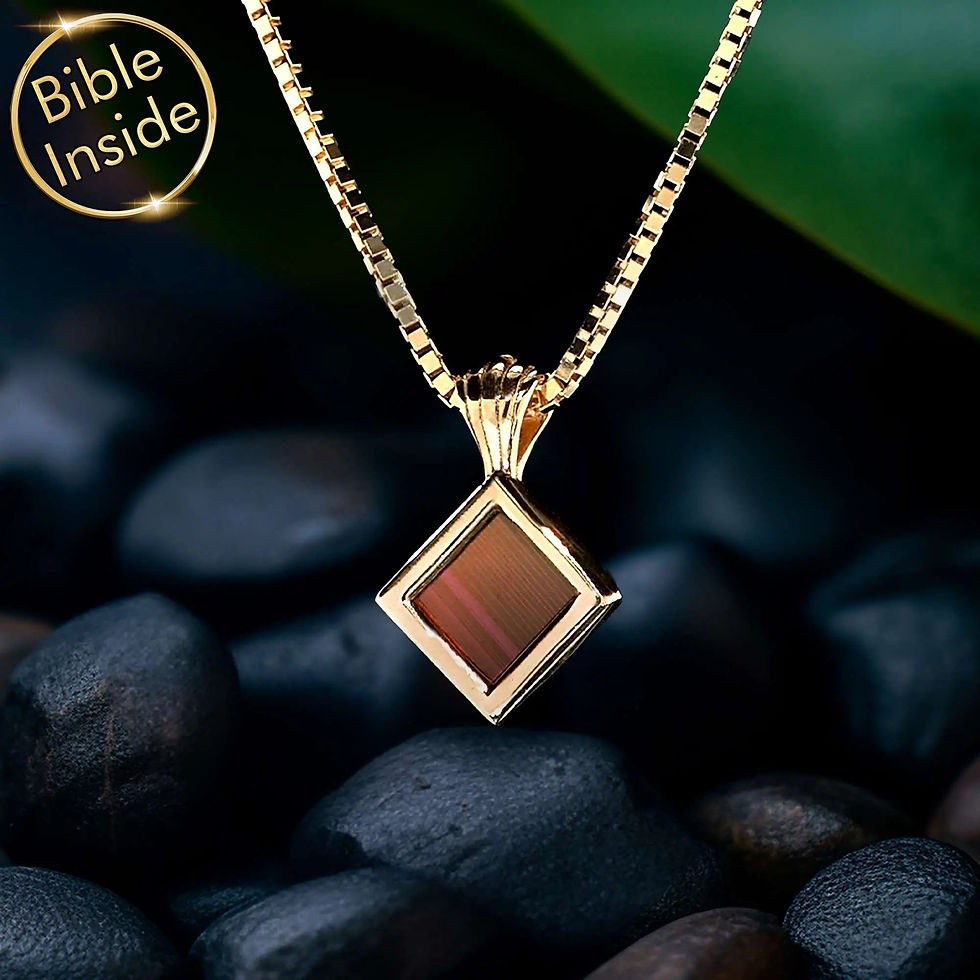 Miniatura: Scripture Necklace for Women With Nano Bible