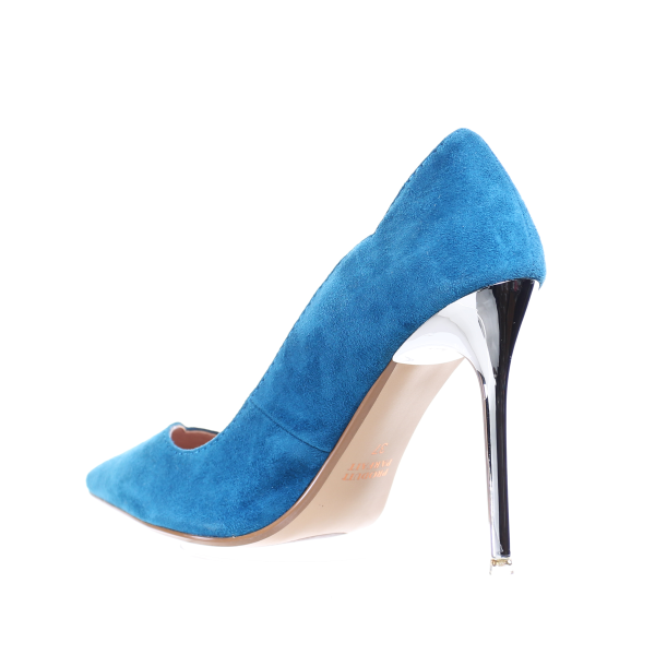 Miniatura: Chrome Heel Dress Pumps (Navy)