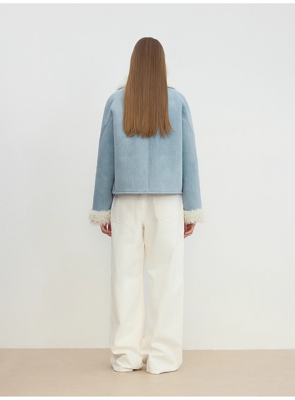 縮圖："Pure Era" Imported High-Quality Lamb Collar Short Wool Fur Coat