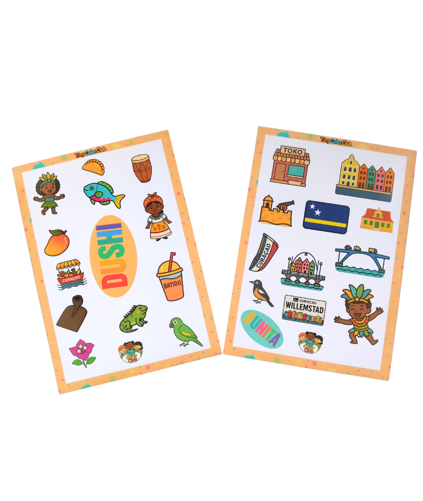 2 Curaçao stickervellen