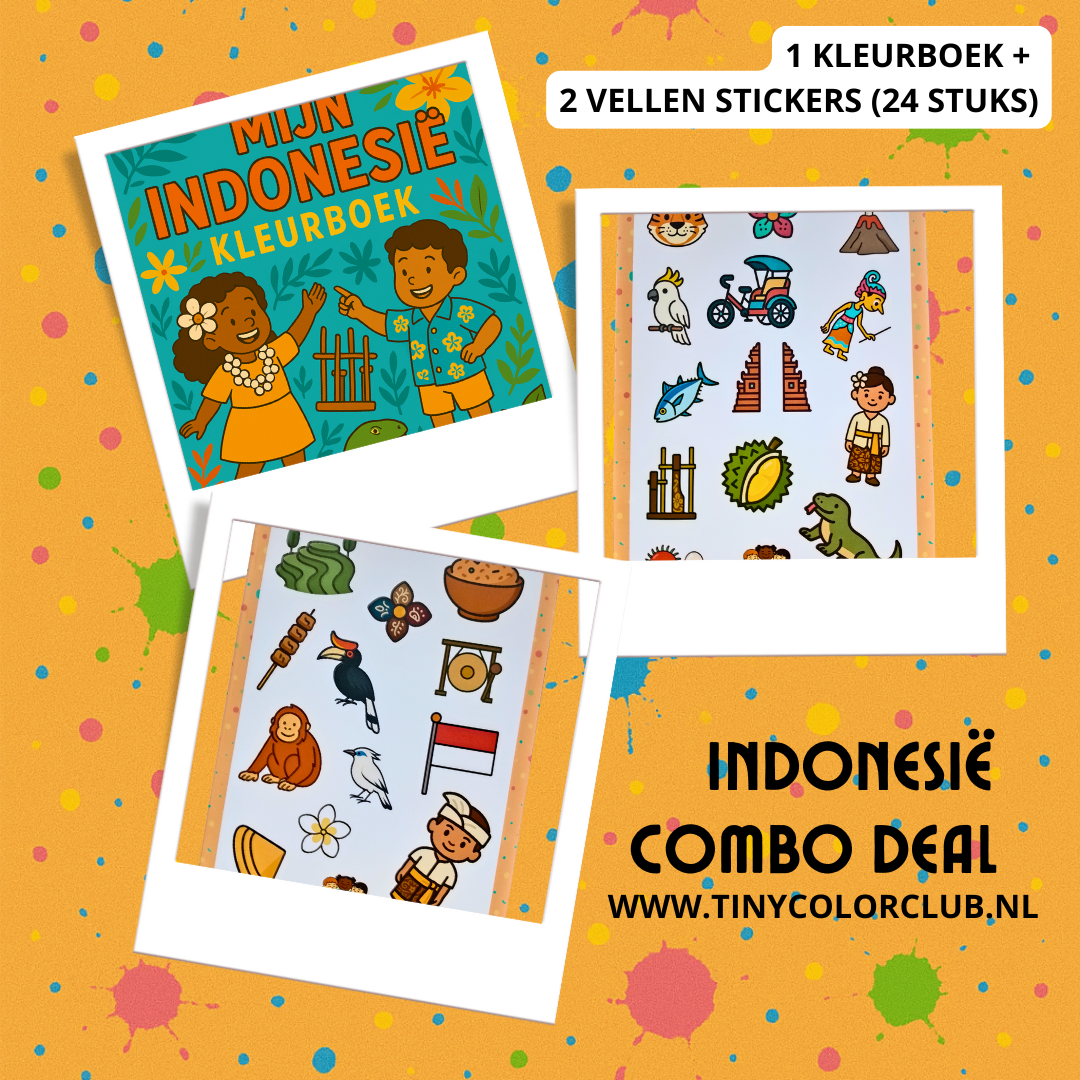 Indonesië Kleur & Sticker Combo