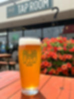 The taproom is cozy but so is their patio at Art History Brewing - located in downtown Geneva, this is a must visit when in the area - photo by Art History brewing