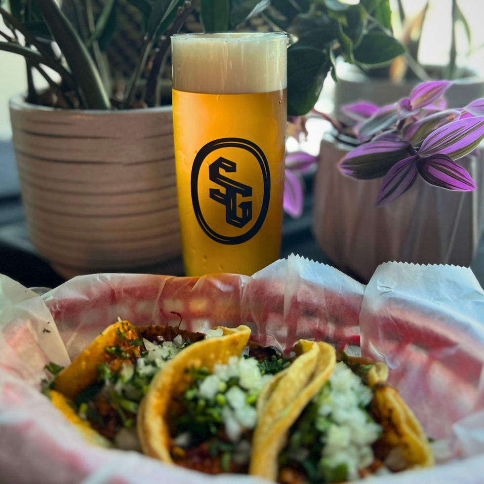 Beers and tacos pair well with a Plant Market. Photo by Soundgrowler Brewing.