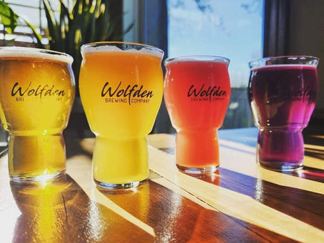 The brewery always has over eight beers on tap and other drink options with some great colors all perfect pairs for a little sip and shop action at Wolfden Brewing on 6/7/2026 during the market! Photo by Wolfden Brewing