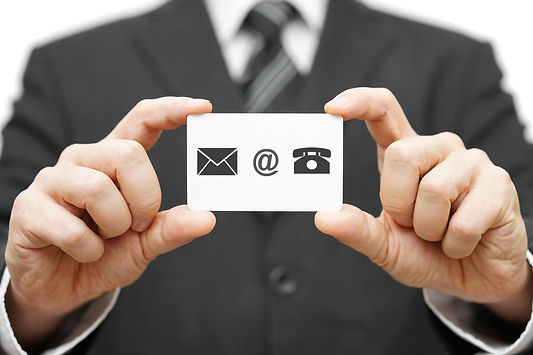 Businessman Hold Business Card With Email,mail, Phone Icon. Contact Us.jpg