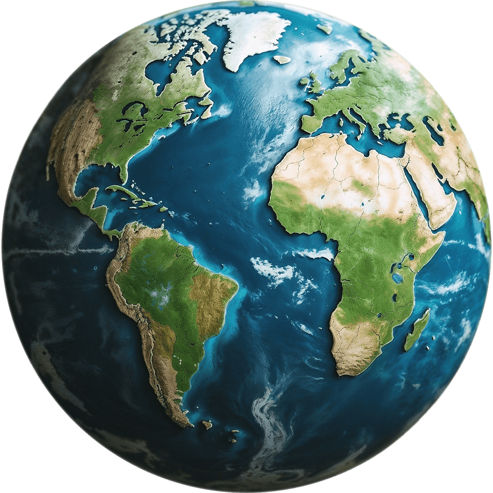 Stylised graphic of the earth