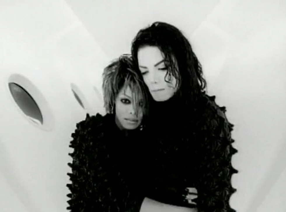 Janet and Michael Jackson from the Scream music video in 1995. The most expensive music video ever made with a production cost of $7 million, adjusted to $14.8 million today. (IMDb)