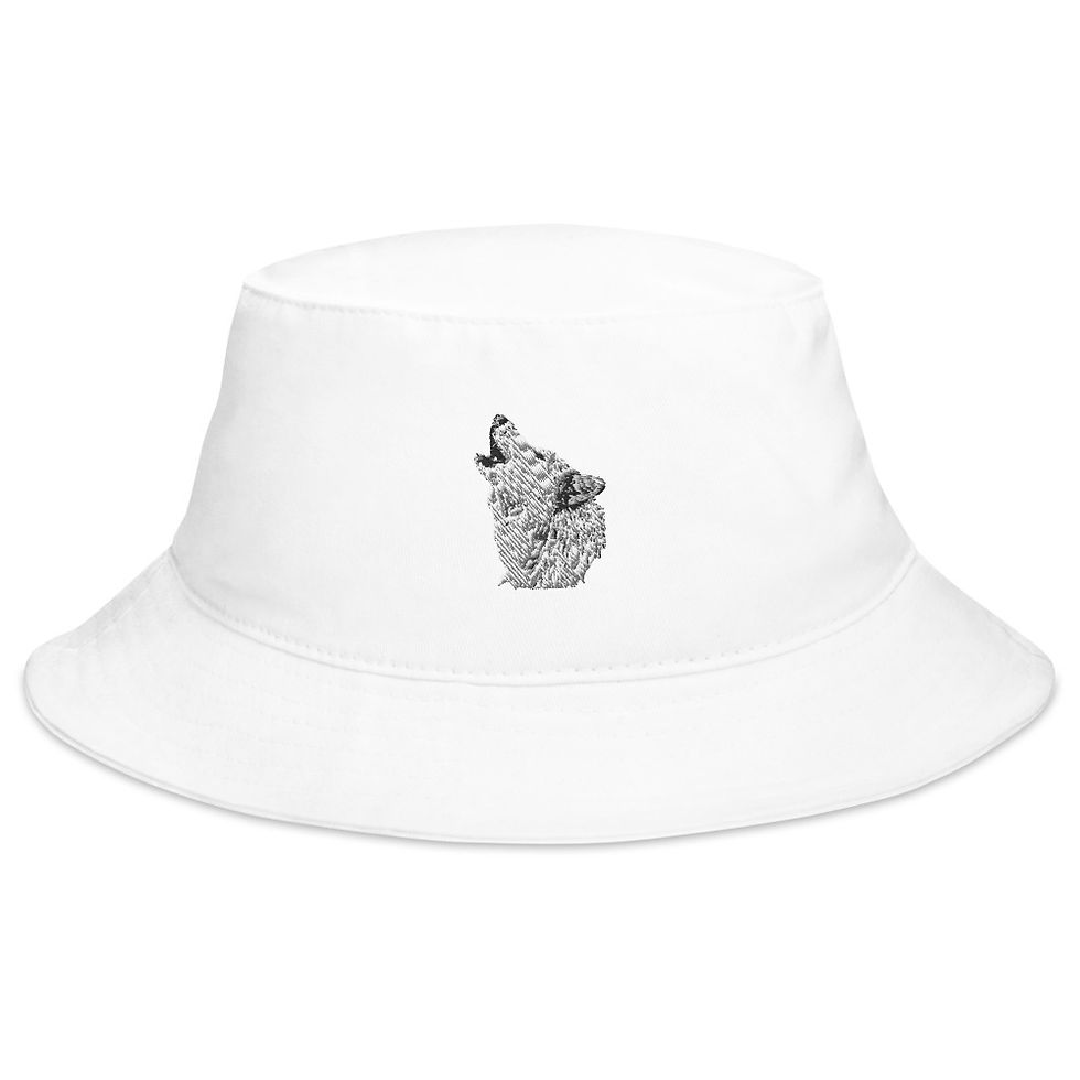 Thumbnail: White wolf Bucket Hat