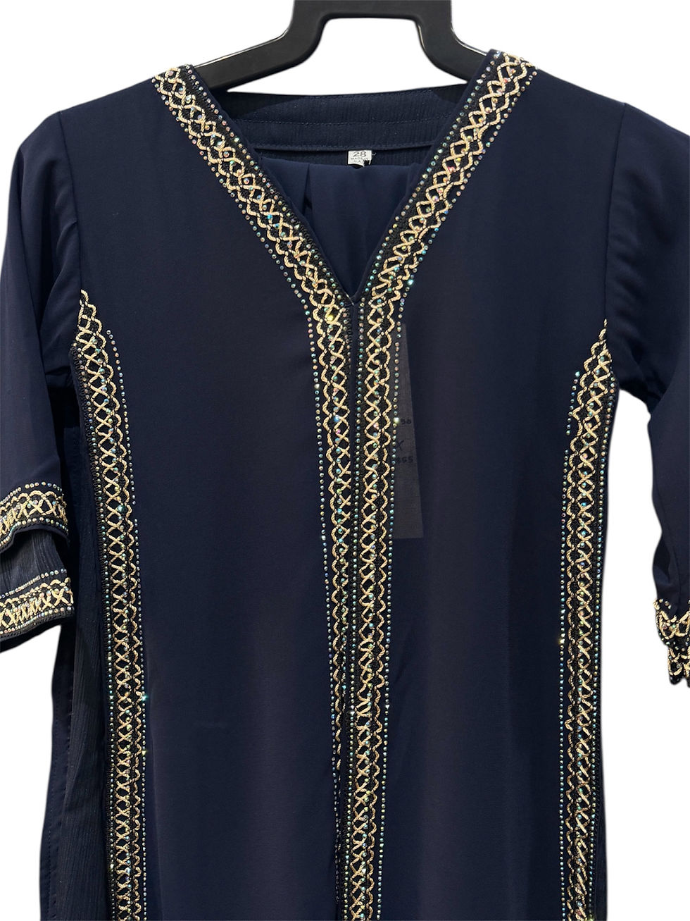 Thumbnail: Kids Abaya 2 Layer Chiffon in Navy