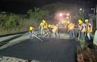 Rehabilitan carretera hacia la Villeda Morales, en el Distrito Central