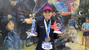 Erika Canales Castro, abogada y aspirante a Oficial de Policía, obtiene el primer lugar en la distancia de cinco kilómetros de la Maratón Sula