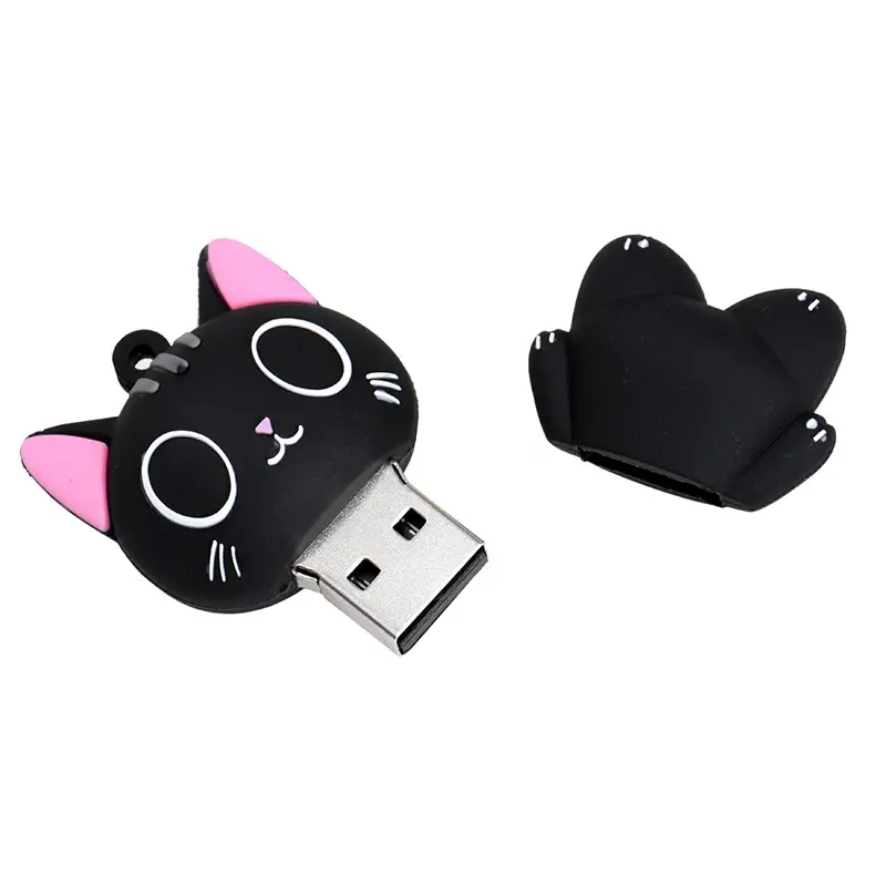 Thumbnail: Hot Sale Pendrive Cute Cartoon Cat USB 2.0 Flash Drive 16GB 32GB 64GB 128GB Pen