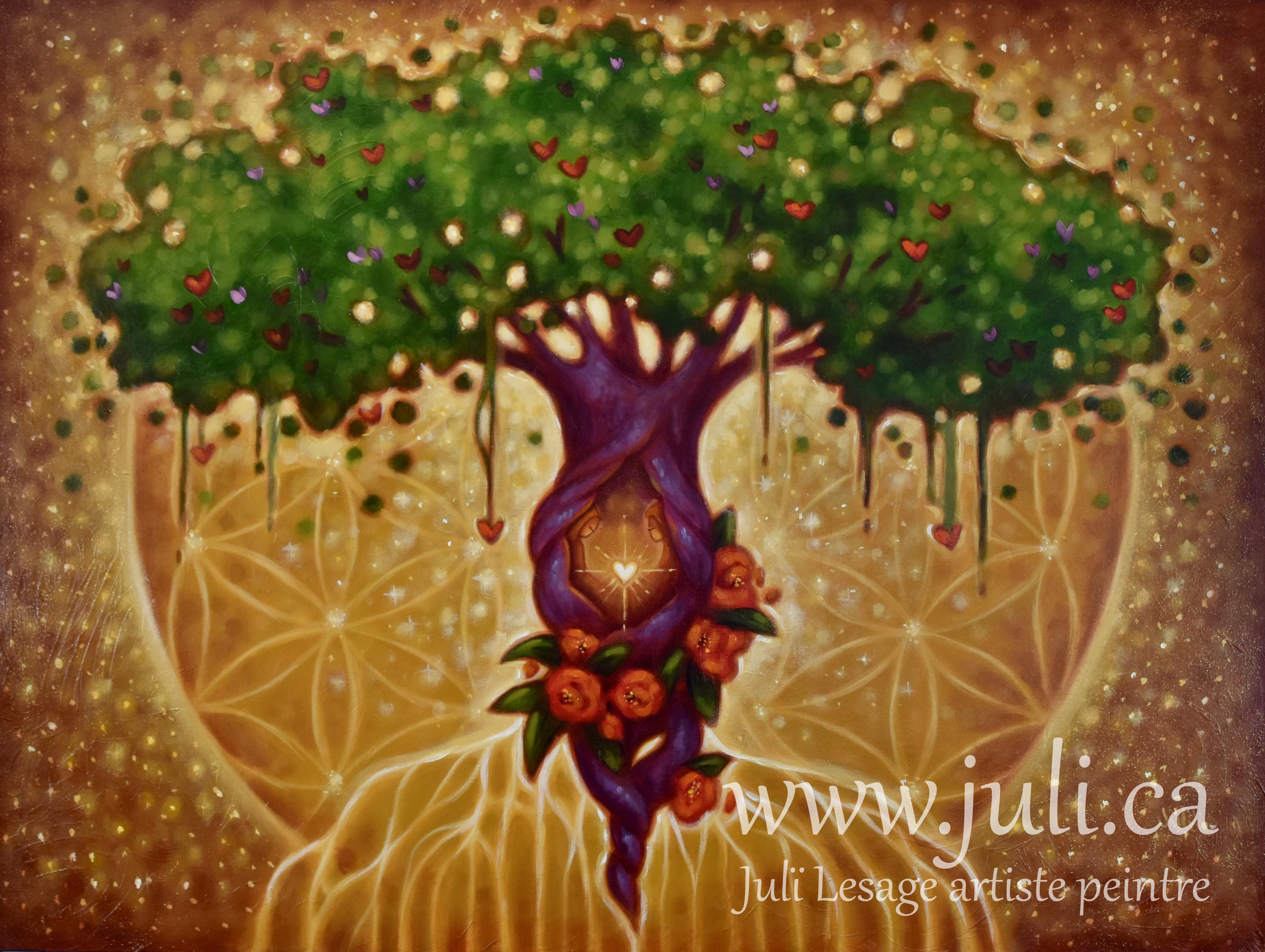 Racine du coeur 30x40