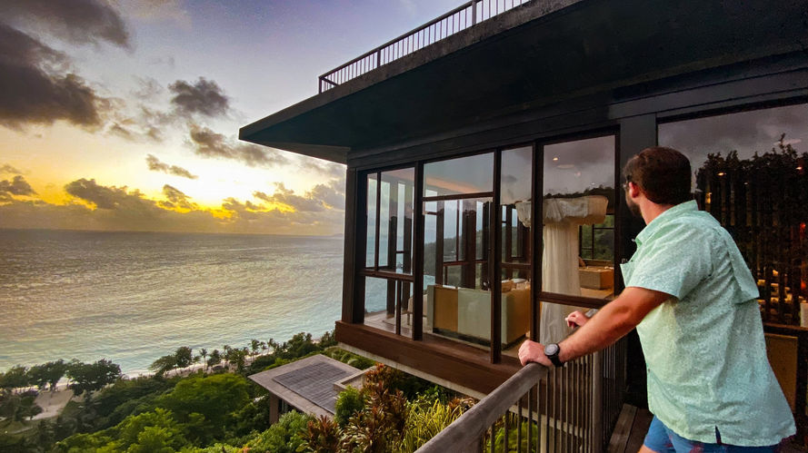 Sunset at the Four Seasons Seychelles