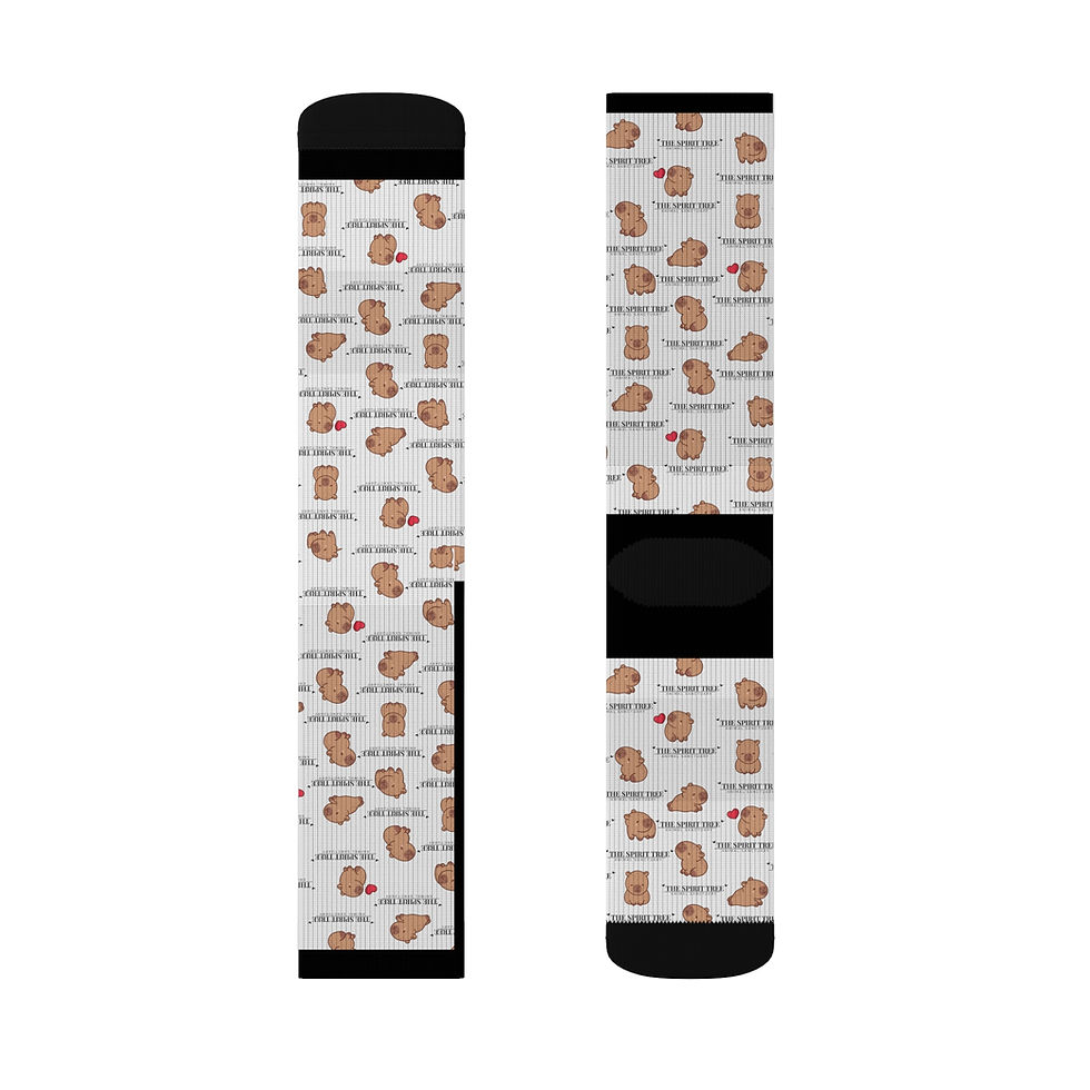 Thumbnail: Cute Capybara Socks "Rolo" Design The Spirit Tree Sanctuary