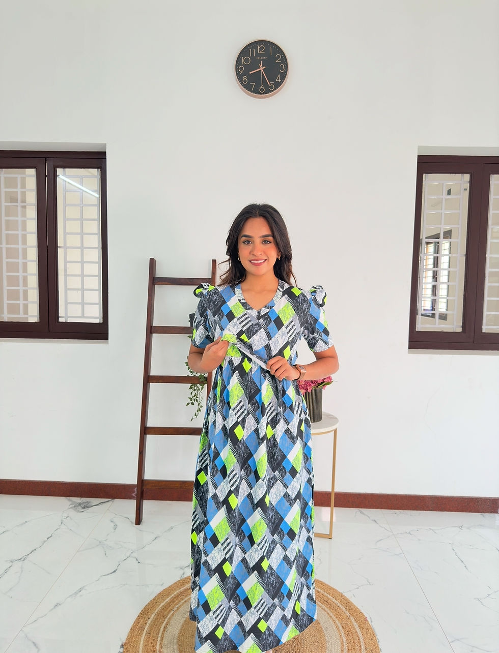 Thumbnail: Avina zipless Maternity Dress - Full Length