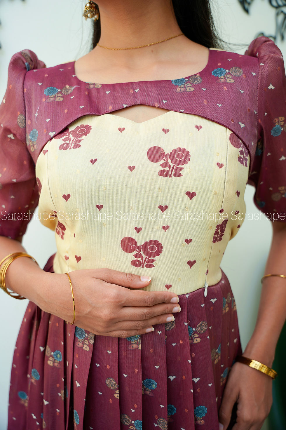 Thumbnail: Sri Nega silk butti Feeding Anarkali- Feeding with Zip