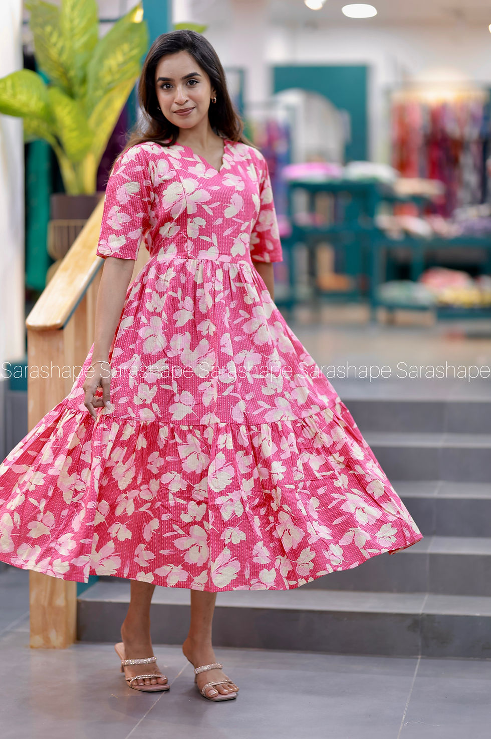 Thumbnail: Ashika Pure Cotton Dress( FEEDING OR NON FEEDING)