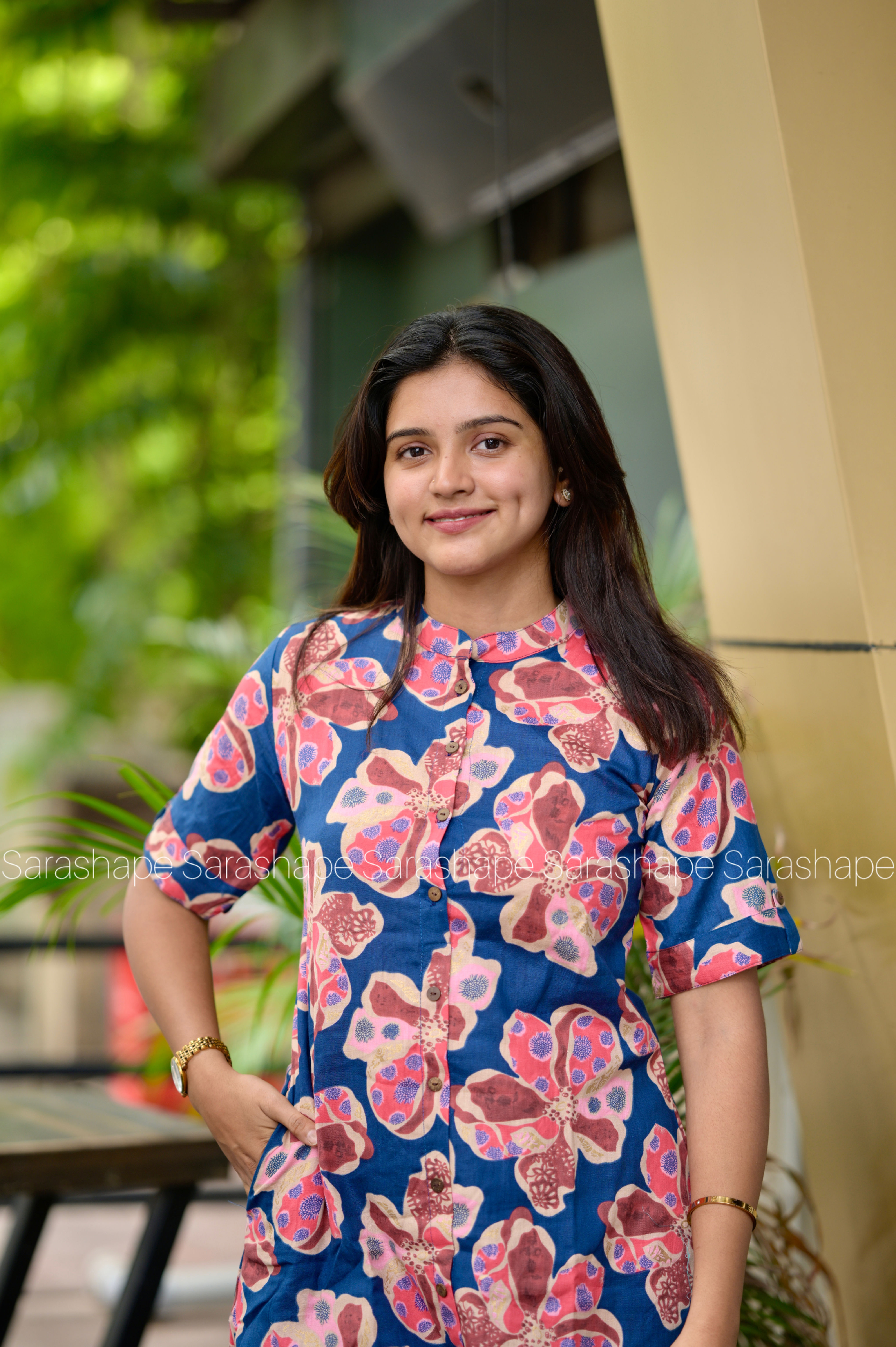 Jahee Pure Cotton -Flex Foil Cord Set ( Kurti and Pant) buttons Openable