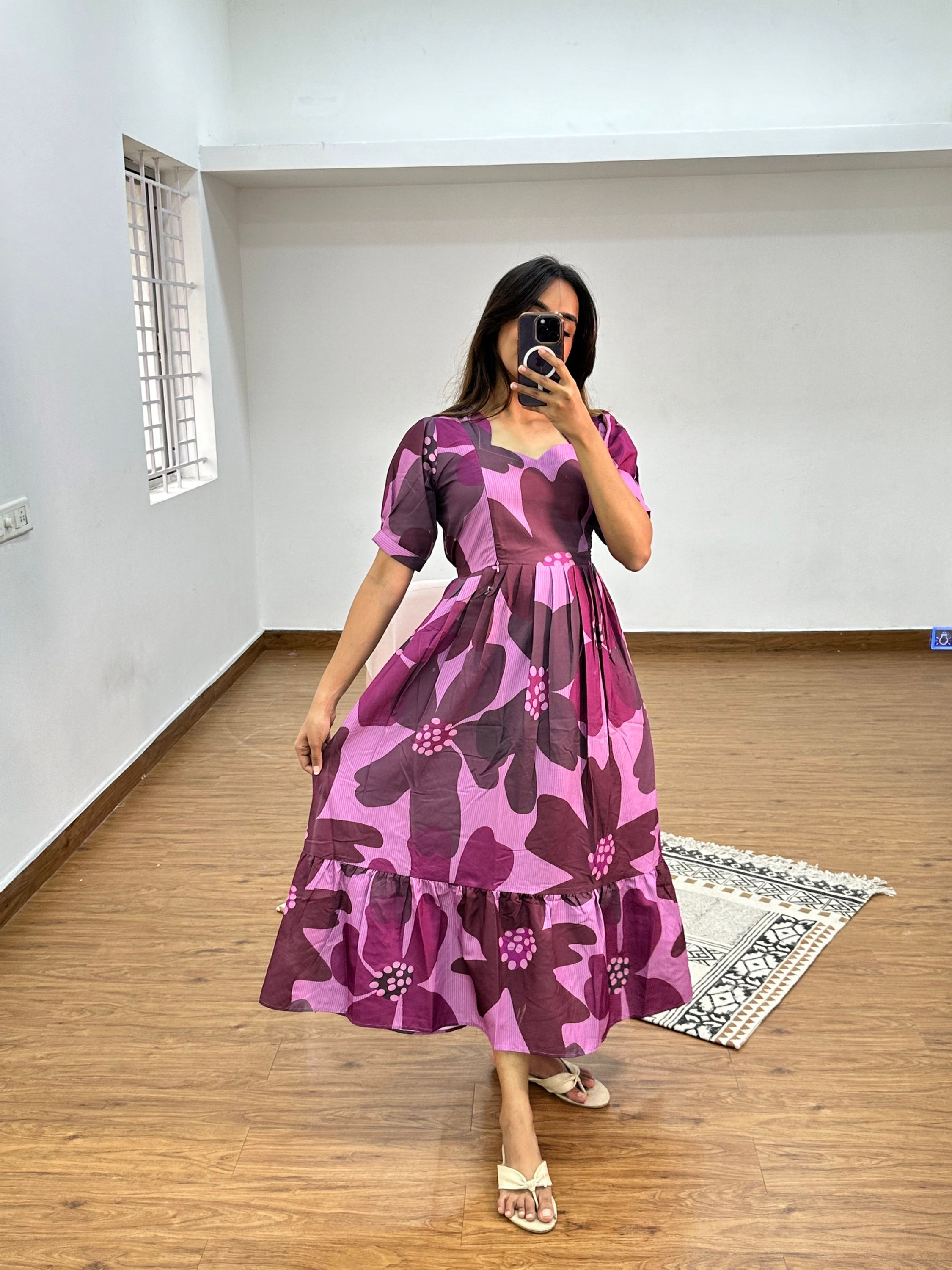 Zelena Soft Cotton Dress   FEEDING (With Zip)
