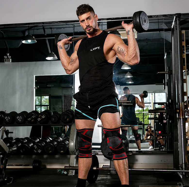 Thumbnail: Compression band knitted sports kneepad