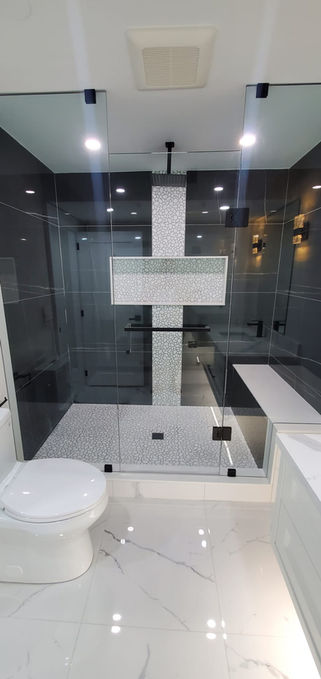 two tone shower tile