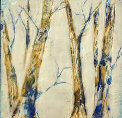Suzer_Encaustic_10x10_Winter Forest