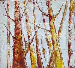 SUZER_Encaustic_8x9_Golden Serenity